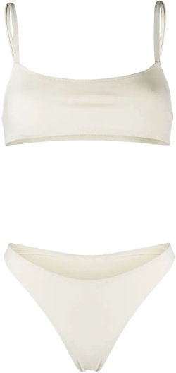 square-neck stretch bikini set 