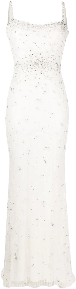 Kabla floral-sequin bridal gown