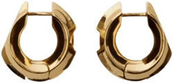 Hollow Silver Hoop Earrings In Gold
