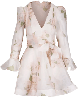 floral-print mini dress