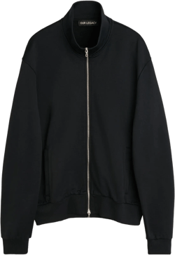 Black Mob Track Jacket In Prime Black True Tra