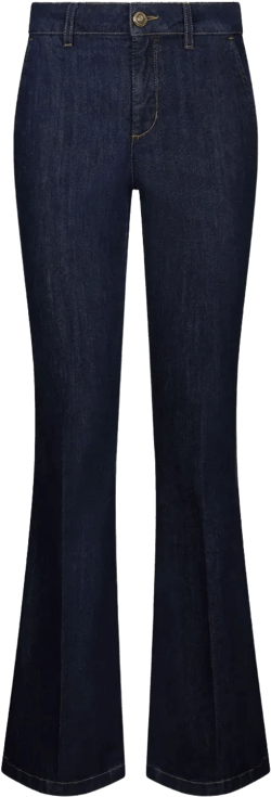 high-waist bootcut jeans