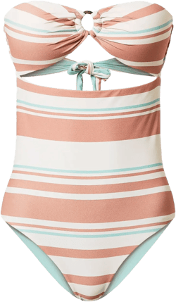 striped bandeau swimsuit