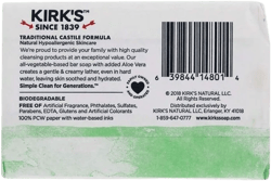 Kirk&#39;S Castile Bar Soap For Men, Women &Amp; Children - Made With Premium Coconut Oil, Sensitive Skin Formula, Vegan, Non GMO, Original Fresh Scent, 4 Oz. Bars, 6 Pack