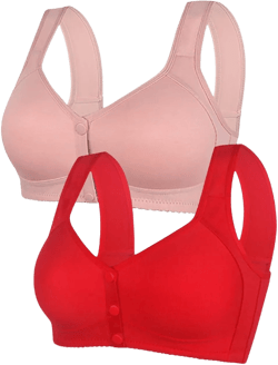 Womens Front Closure Bras Lace Edge Without Steel Ring Movement Seamless Gathering Adjustment Yoga Sleep Large Rose Gold 48