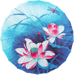 Jwqqwdza 28'' Silk Faced Chinese Umbrellas for Women, Improved Oiled Paper Parasol Umbrellas for Indoor Outdoor Photo Props Wedding Decoration, Parasol Umbrella for Costumes (Lotus) : Clothing, Shoes & Jewelry