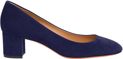 Santoni Women's Fight Suede Low-Heel Pump