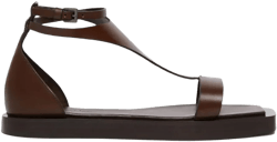 Vela leather flat sandals