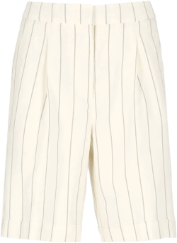 pinstriped Bermuda shorts