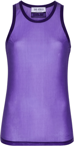 logo-embroidered sleeveless top