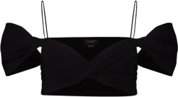 twisted off-shoulder bandeau top