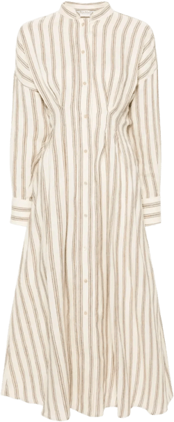 striped linen dress