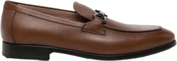 Gancini-trim leather moccasins