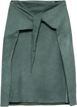 leather midi skirt