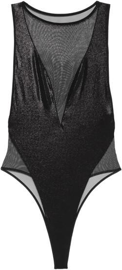 Minuit sheer V-neck swimsuit