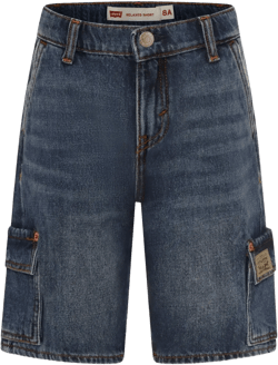 cargo-style denim shorts