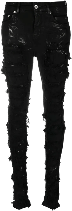 Detroit high-rise ripped skinny jeans