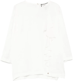 draped-detailed blouse