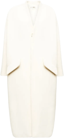 asymmetric zip-front coat
