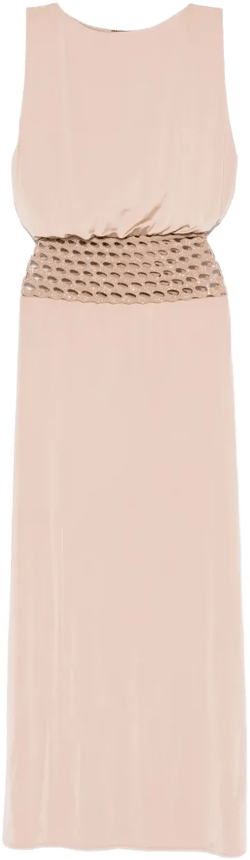 metallic-threading dress