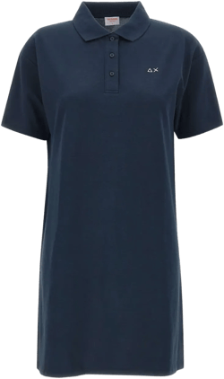 logo-embroidered polo dress