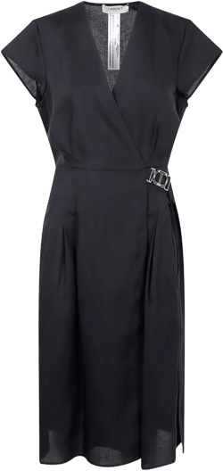 linen-blend dress