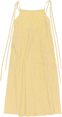 striped tie-straps dress