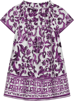 graphic-print cotton dress