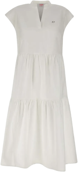 ruffled cotton dress