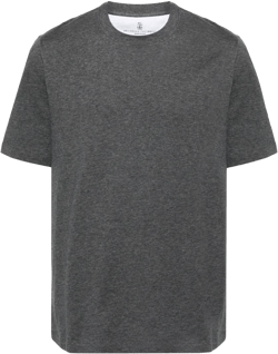mélange-effect cotton T-shirt