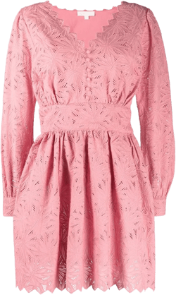 scalloped-hem embroidered dress 