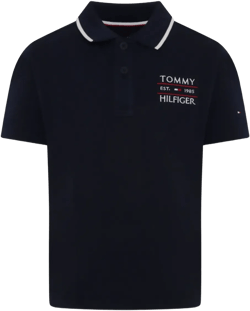 contrasting-collar polo shirt