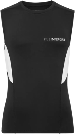 logo-print tank top