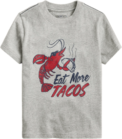 Kids' short-sleeve lobster taco graphic T-shirt