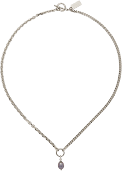 Lady Grey duo chain necklace - SILVER