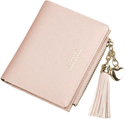 Wallets For Women Credit Card Holder Slim Coin Purse Thin Zip Clutch Cute Minimalist Leather Cell Phone Case for Girls Ladies