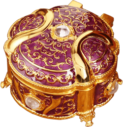 Vintage Jewelry Box Small Round Metal Decorative Storage Organizer Box Ring Case Earings Necklace Box Treasure chest keepsakes Trinkets Wedding Birthday for Women Girls (Purple, Small)