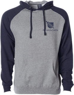Phi Delta Theta Raglan Hooded Pullover, Phi Delt Pullover Sweatshirt, Phi Delta Theta Fraternity, Apparel, clothing, Hoodie, gifts, swag