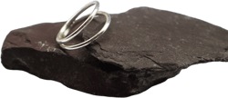 Recycled Sterling Silver Smooth Double Band Ring ~ statement ring, unisex ring, men&#39;s ring, modern, minimal, band, stacking, plain