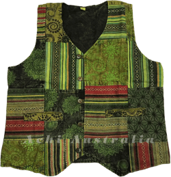 Hippie Cotton Patch Vest