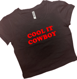Cool It Cowboy SNUG FIT Crop Top | Crop Top | Graphic Top | Gift For Her | Y2K  Tee | Y2K crop top | Gift for friend | Baby Tee
