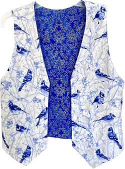 Vesties Snow Birds Reversible Man&#39;s Woman&#39;s Winter Holiday Christmas Vest