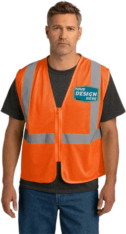 Gift CornerStone Custom Men&#39;s ANSI 107 Class 2 Economy Mesh Zippered Vest Custom Nurse Jacket Custom Jean Jacket Dog Owner Gift