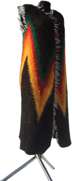 Black woven vest/original woolen cardigan/long black vest/ethnic vest/traditional Ukrainian vest/custom design vest