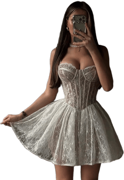 Princess champagne lace mini wedding dress,a-line off shoulder corset wedding dress,modern lace corset reception mini wedding gown
