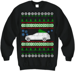 Mercedes E63 AMG Ugly Christmas Sweater wagon Xmas Gift Ugly Party Sweatshirt Fast sedan Holiday Party Sports Car turbo german car