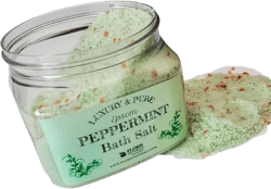 Peppermint Bath Salt Epsom Luxury Himalayan Natural Organic Essential Oils Anti Inflammatory 1 pound