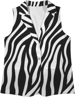 Women&#39;s Sleeveless Zebra print Blazer popular Fashion,Zebra print style Blazer,zebra print Party blazer,Office work-Interviews-Cute Blazer
