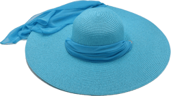 Handmade Summer Hat, Beach Vacation Hat, Boho Hat Bohemian Style Floppy Sunhat, Dressy Women&#39;s Hat, Wide Brim Hat With Scarf Ties