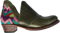 Ankle Boots, Leather Ankle Boots, Leather Boots, Boho Boots, Womens Boots, Vintage Textile Boots, Guatemalan Huipil Boots